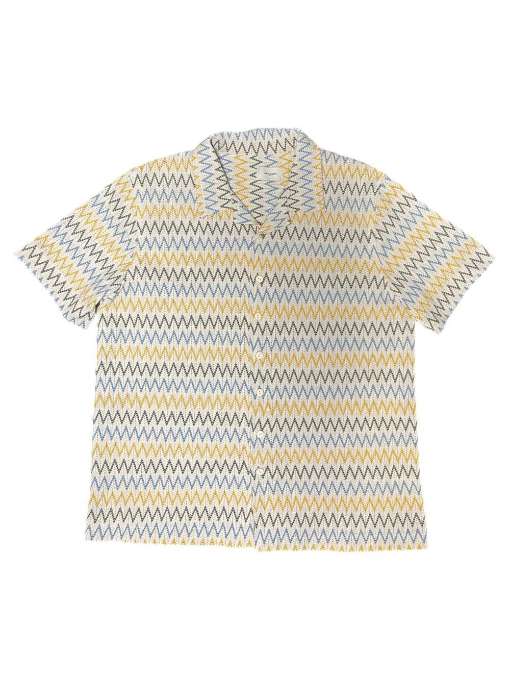 LIKE NEW! Mens Public Supply ZigZag Knit Short-Sleeve Button-Down Shirt